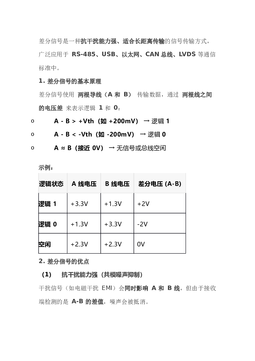 差分信号（Differential Signaling）详解.docx 第1页
