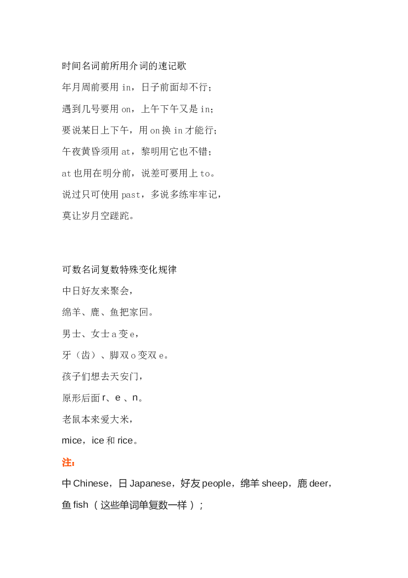 小学1-6年级英语语法巧记宝典.docx 第1页