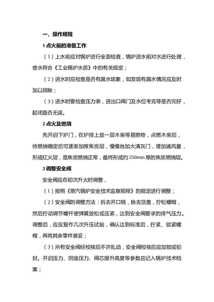 立式燃焦炭蒸汽锅炉安全操作规程.docx 第1页