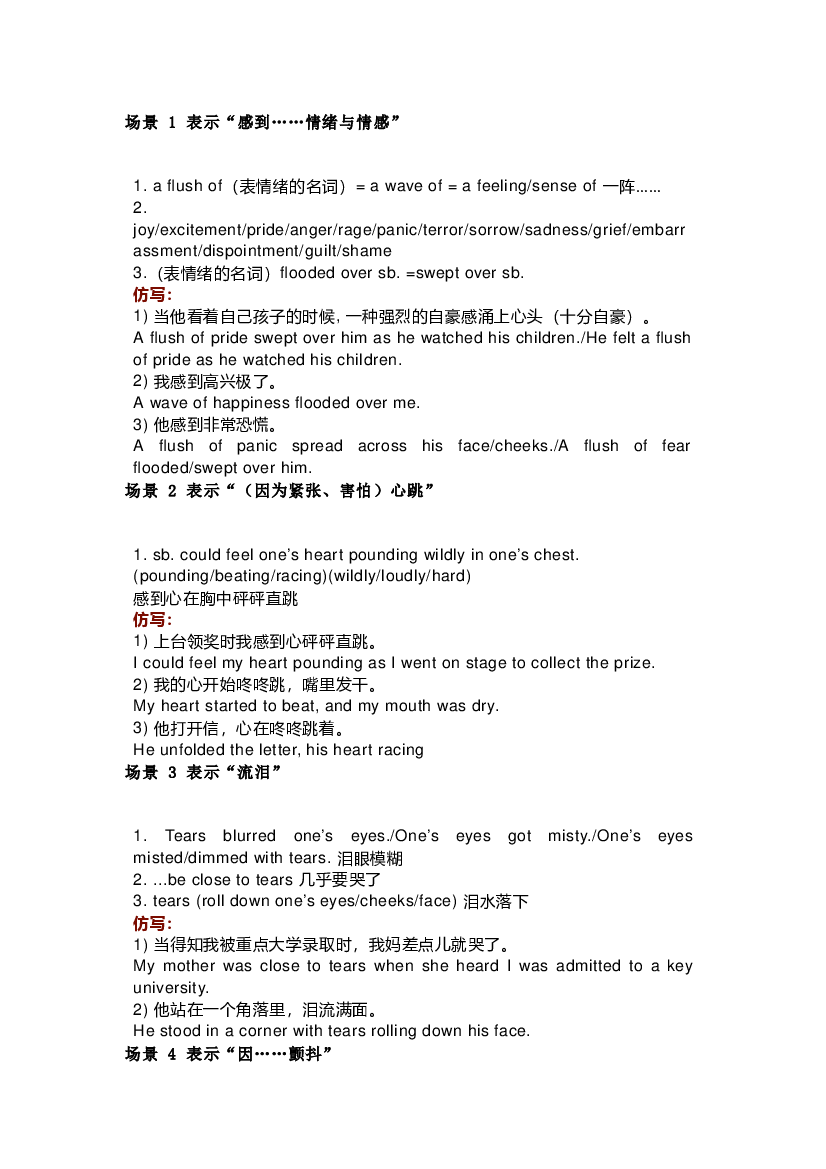 高中英语读后续写21种场景句型积累与句子仿写.docx 第1页
