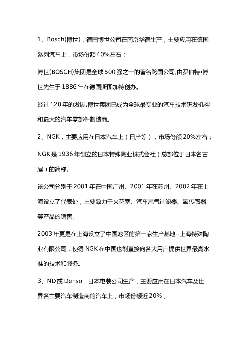 4 火花塞品牌排行榜.docx 第1页