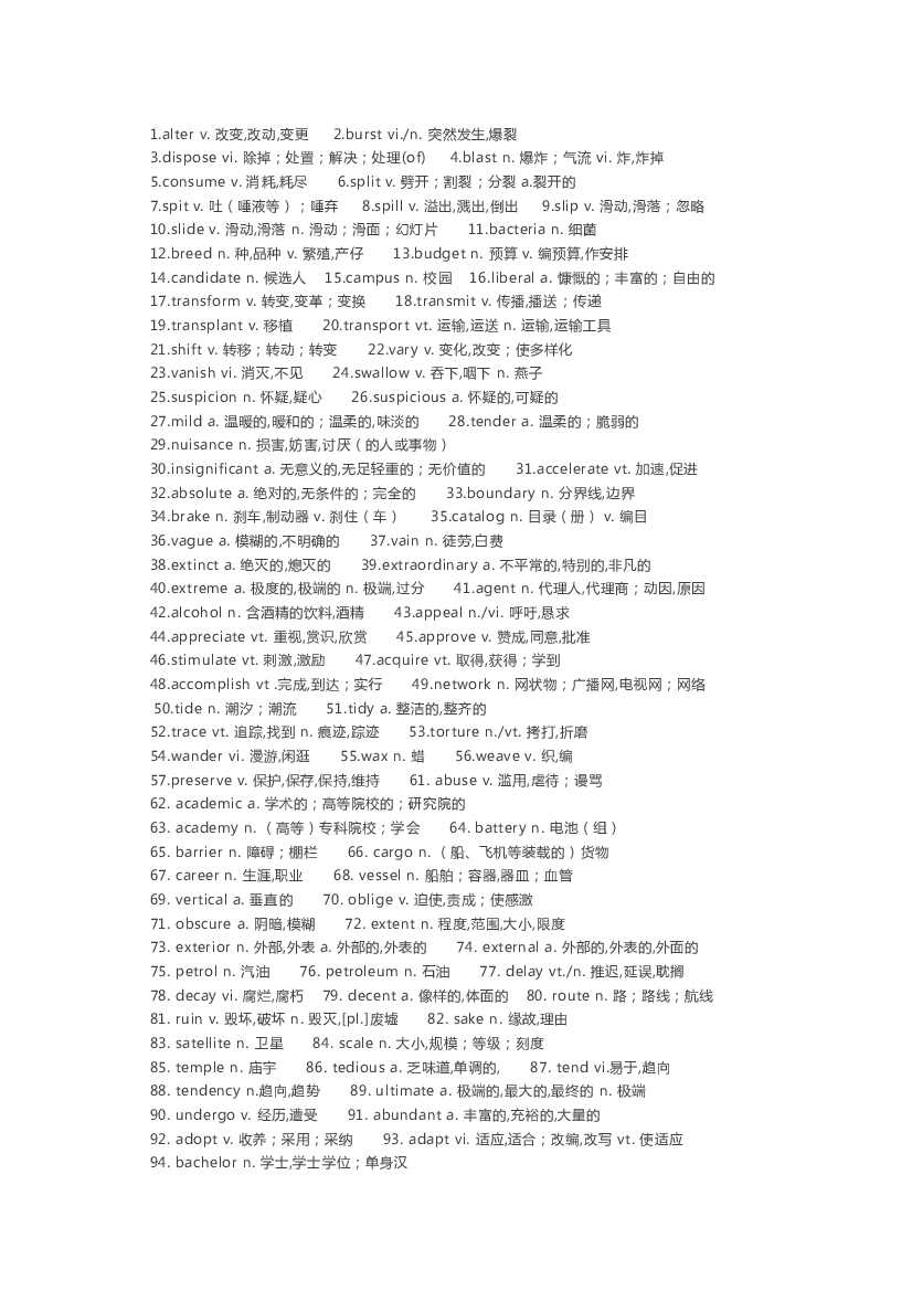 8 高考英语500个阅读理解高频难词.docx 第1页